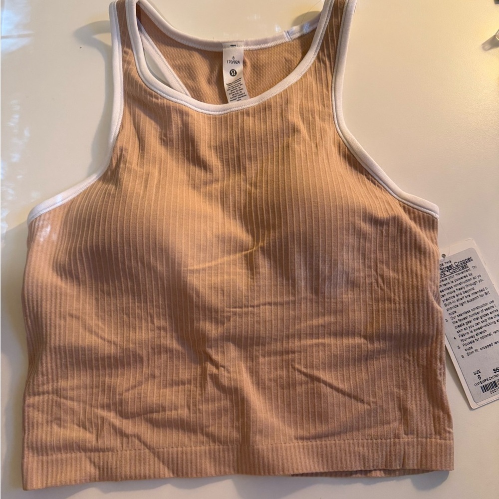 Lululemon Ebb to Street Cropped Rib Tank.